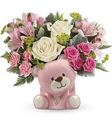 Precious Pink Bear  from Mona's Floral Creations, local florist in Tampa, FL